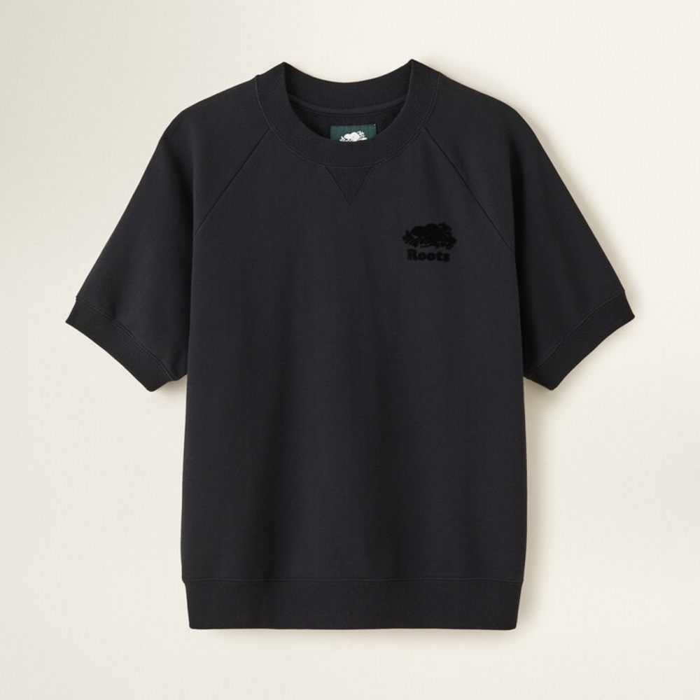 Roots Organic Cooper Short Sleeve Sweatshirt size S